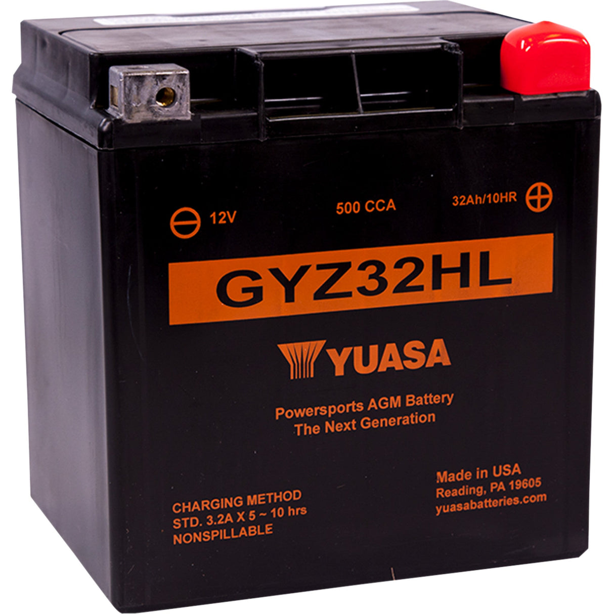 Yuasa GYZ Factory-Activated AGM Maintenance-Free Battery GYZ32HL - YUAM732GHL For Harley Touring 1997-2023 | BMW Motorcycles 1973-1995