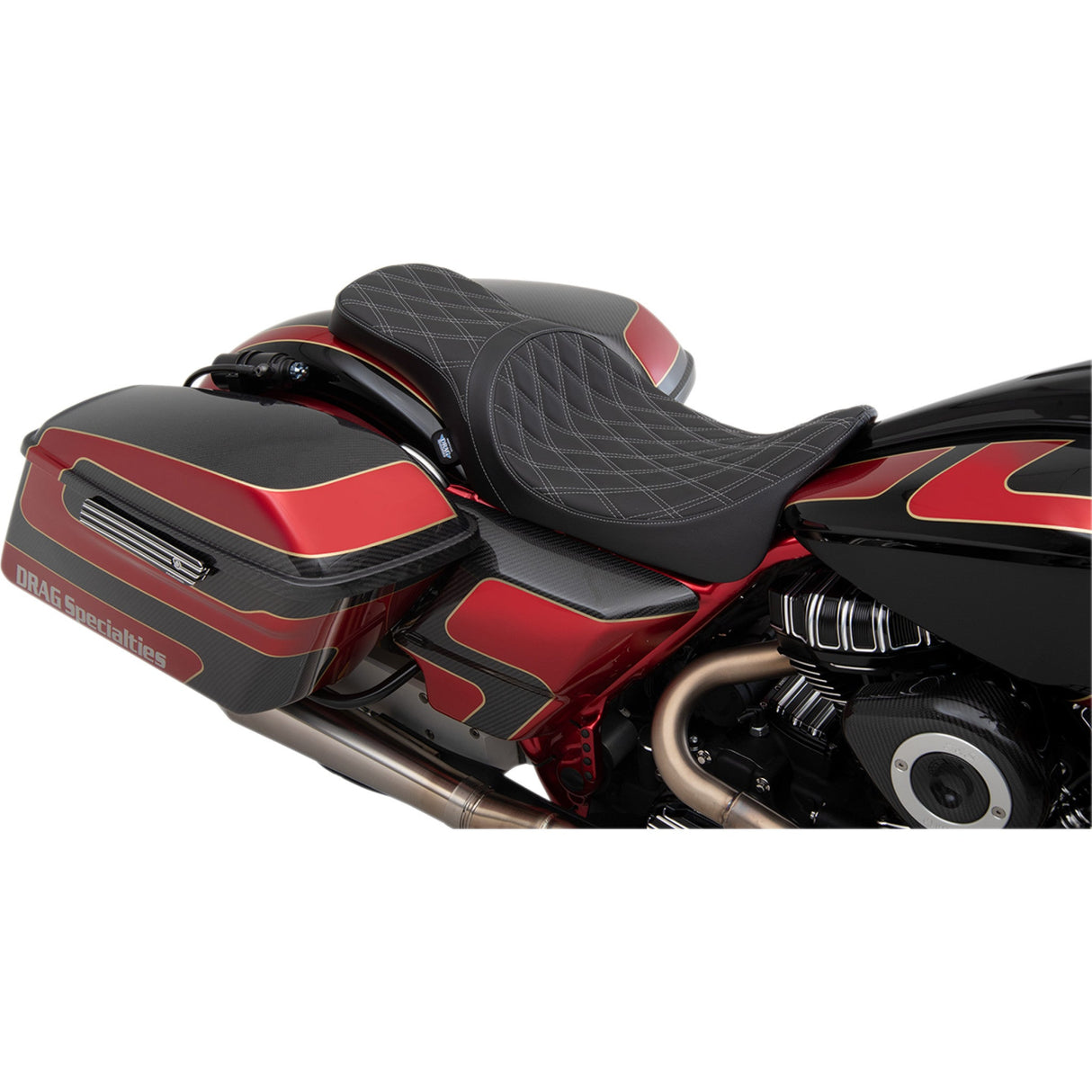DRAG SPECIALTIES Predator 2-Up Seat - FL '08-'23