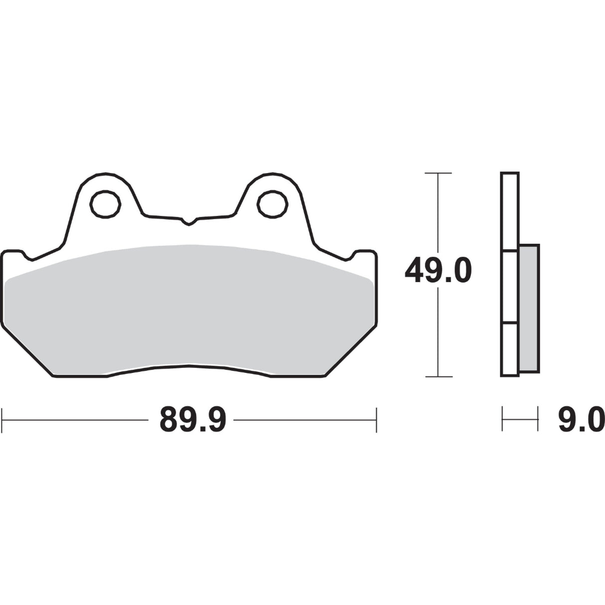 SBS 1721-1554 572HF HF Street Ceramic Organic Brake Pads HF Brake Pads - Honda
