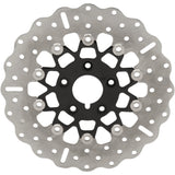 EBC FSD Series Stainless Steel Front Brake Rotor For Big Twins Black Carrier - FSD026CBLK For Harley Motorcycles 1984-2000