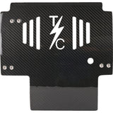THRASHIN SUPPLY CO. 0506-2529 TSC-3034-1 Carbon Fiber Skid Plate Skid Plate - Carbon Fiber/Gloss - With Black Brackets - FLHX/FLTRX