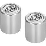 FIGURATI DESIGNS 3550-0355 FD27-DC-2730-SS Docking Covers american flag skull - contrast cut - silver