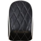 LE PERA 0802-1482 LYR-007PDMWTP Bare Bones Series Pillion Pad — White Diamond Stitch/Piping Bare Bones Pillion Pad - White Diamond - Black - FL/FX '18-'23
