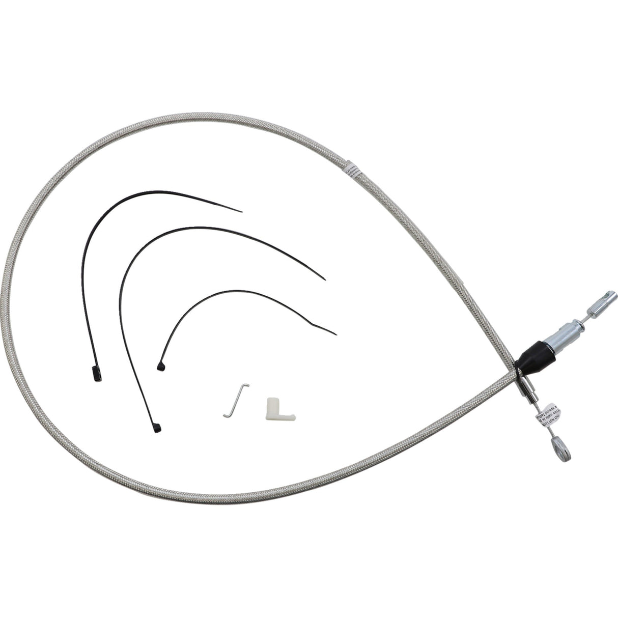 Magnum Shielding Polished Stainless Quick Connect Upper Clutch Cable 52" - 523418HE For Harley Motorcycles 2018-2024
