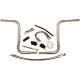 FAT Baggers INC. 1-1/4" EZ Install Round Top Handlebar Kit 14" Chrome - 909414 For Harley Touring 2008-2013