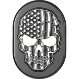 FIGURATI DESIGNS 1405-0335 FD28-AC-BLK-RT Antenna Cover right rear fender - contrast cut american flag skull - black