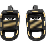 DRAG SPECIALTIES 1620-2784 Footpegs adjustable  - black/gold