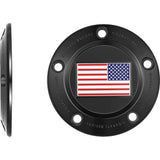 FIGURATI DESIGNS 0940-2083 FD21R-TC-5H-BLK Timing Cover 5 hole - american flag - reversed - black