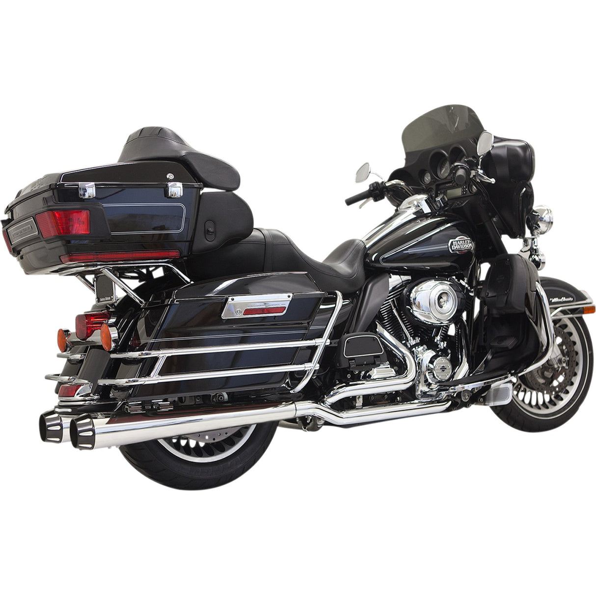 Bassani Xhaust Down Under 2-Into-2 Exhaust System - 1F66R For Harley Touring 2009-2016