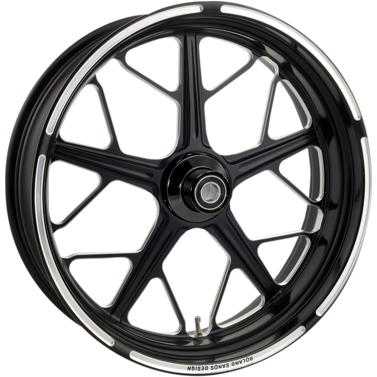 RSD Hutch One-Piece Aluminum Wheel Hutch Front Dual Disc With ABS Black Contrast Cut™ 21x3.5 - 12047106RHUTJBM For Harley Touring 2014-2023