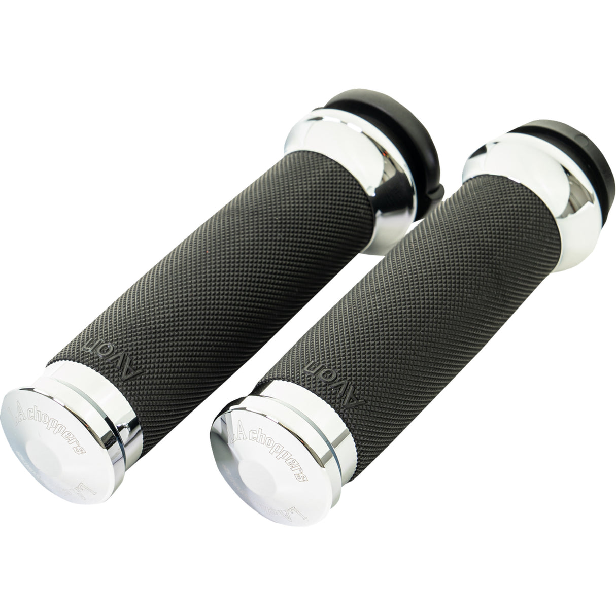 LA Choppers County Line Grips TBW Chrome - LA-7493-00 For Harley Motorcycles 2008-2023