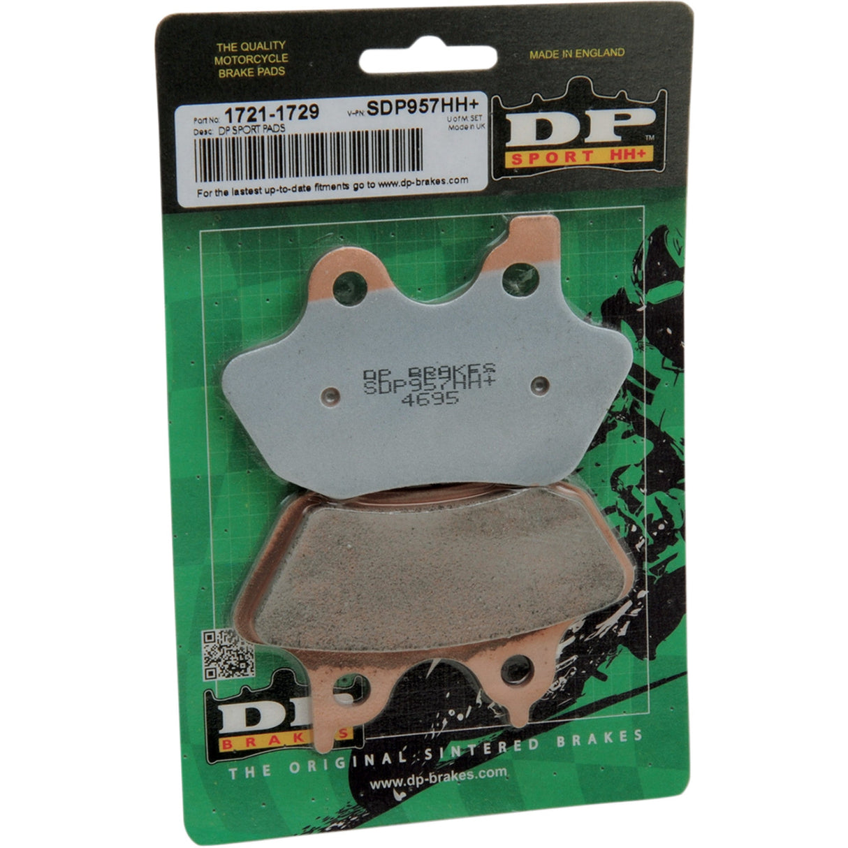 DP Brakes Sintered Metal Harley Buell Brake Pads - SDP957HH For Harley Motorcycles 2005-2007