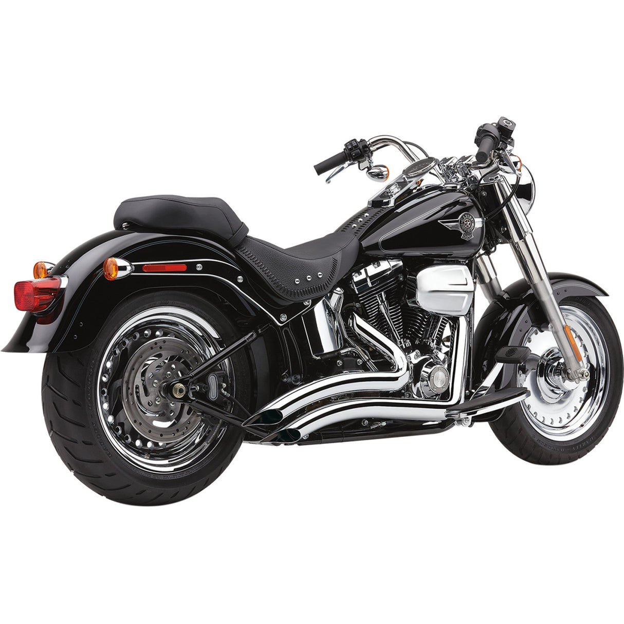 Cobra Short Swept 2-Into-2 Exhaust System - 6225 For Harley Softail 2012-2017