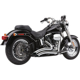 Cobra Short Swept 2-Into-2 Exhaust System - 6225 For Harley Softail 2012-2017