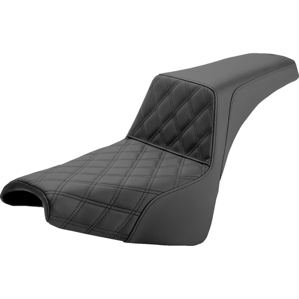 Saddlemen Step-Up Seat — Front Lattice Stitch Black FX - 818-30-172 For Harley Softail 2018-2025