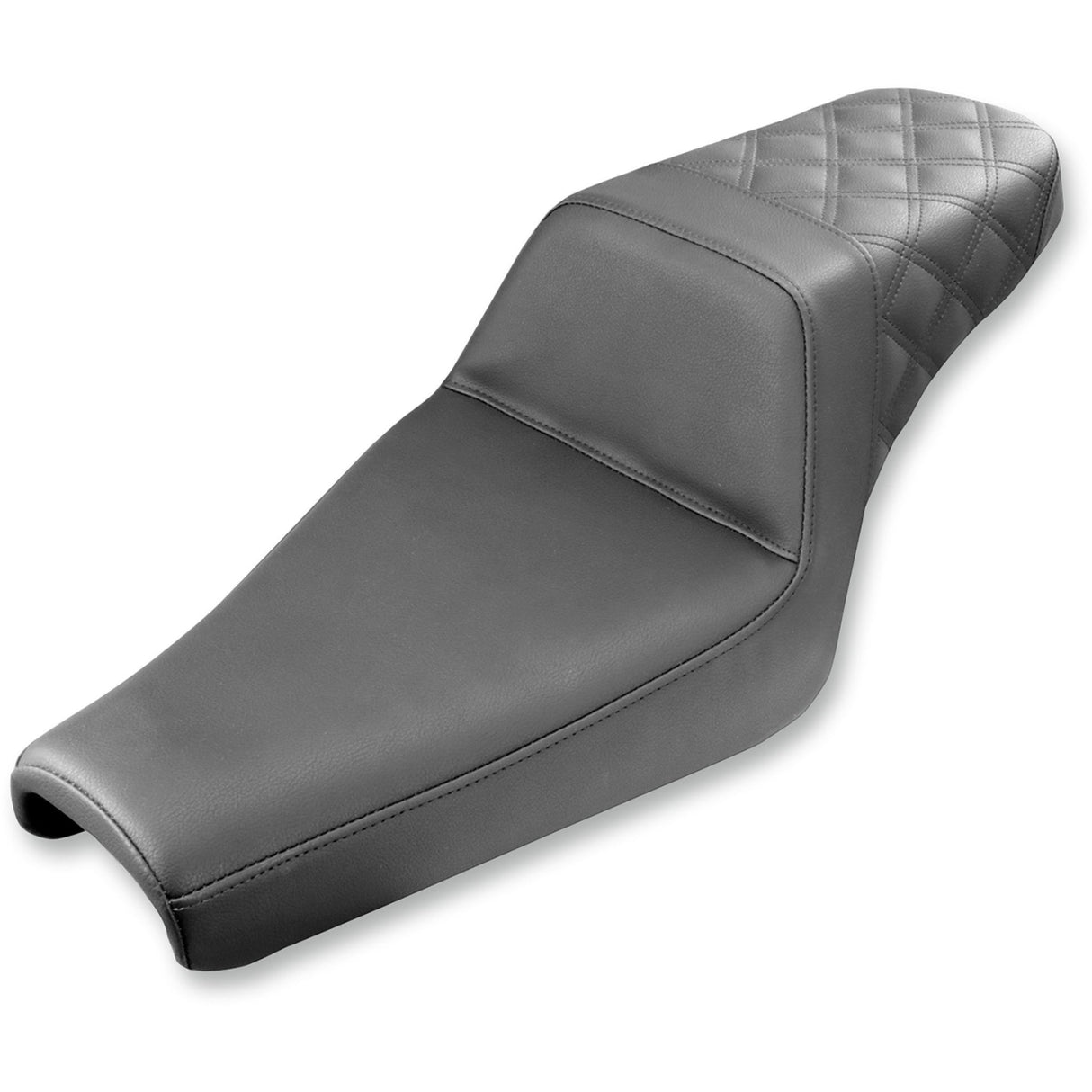 Saddlemen Step-Up Seat — Rear Lattice Stitch Black - 807-11-173 For Harley Sportster 2004-2022 (3.3G Tank)