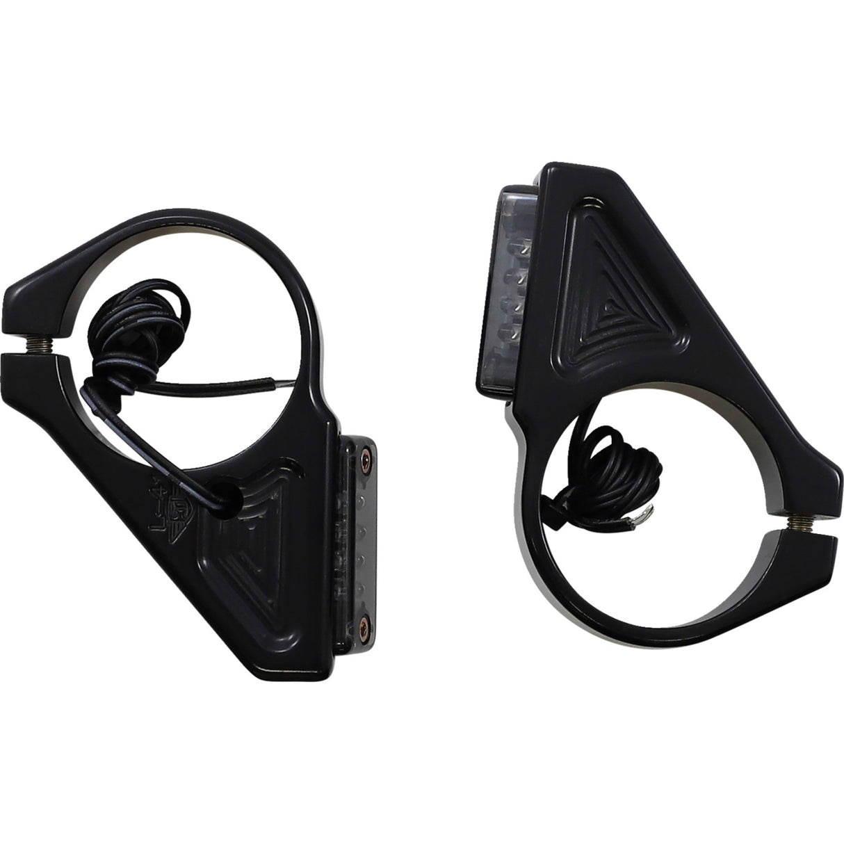 Joker Machine Fork Mount Turn Signals 41 Mm Amber Black - 05-304-1 For Harley 1984-2006