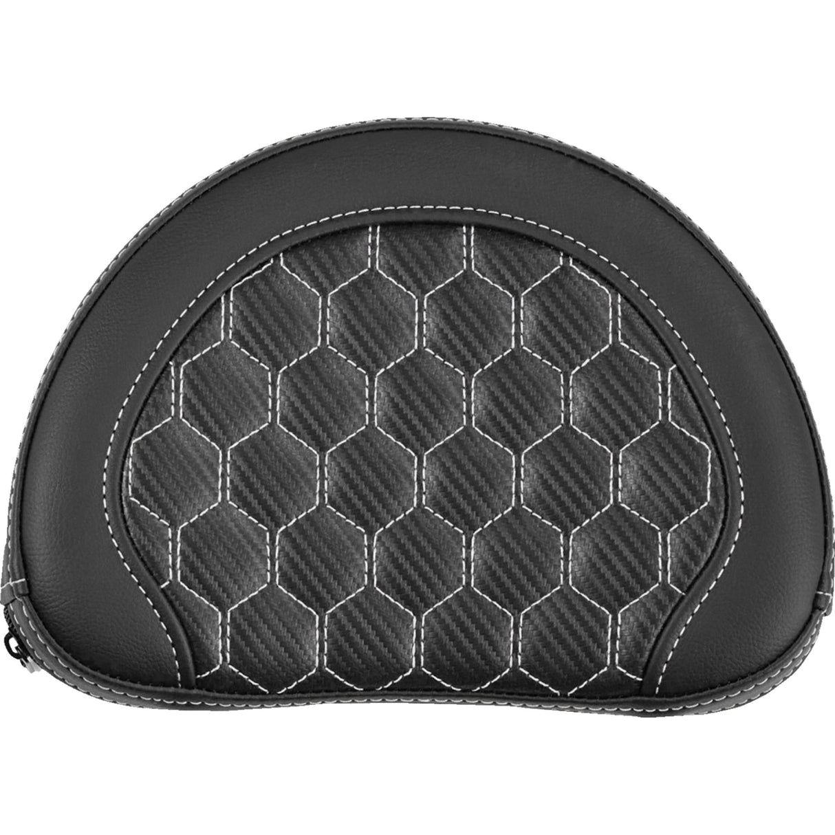SADDLEMEN 0822-0663 051319006 Sissy Bar Pad contour  - honeycomb - white stitch - universal
