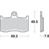 Sbs Brake Pad - 782HS For Victory Motorcycles 2008-2017 | Indian 2014-2024 | Triumph Daytona / Tiger / Speed / Street 2006-2017