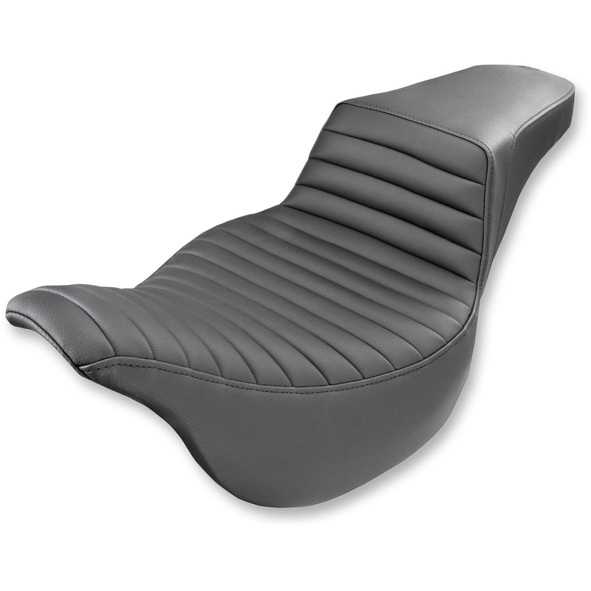 Saddlemen Step-Up Seat — Front Tuck-N-Roll Black - 808-07B-171 For Harley Touring 2008-2025