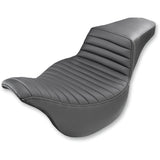 Saddlemen Step-Up Seat — Front Tuck-N-Roll Black - 808-07B-171 For Harley Touring 2008-2025