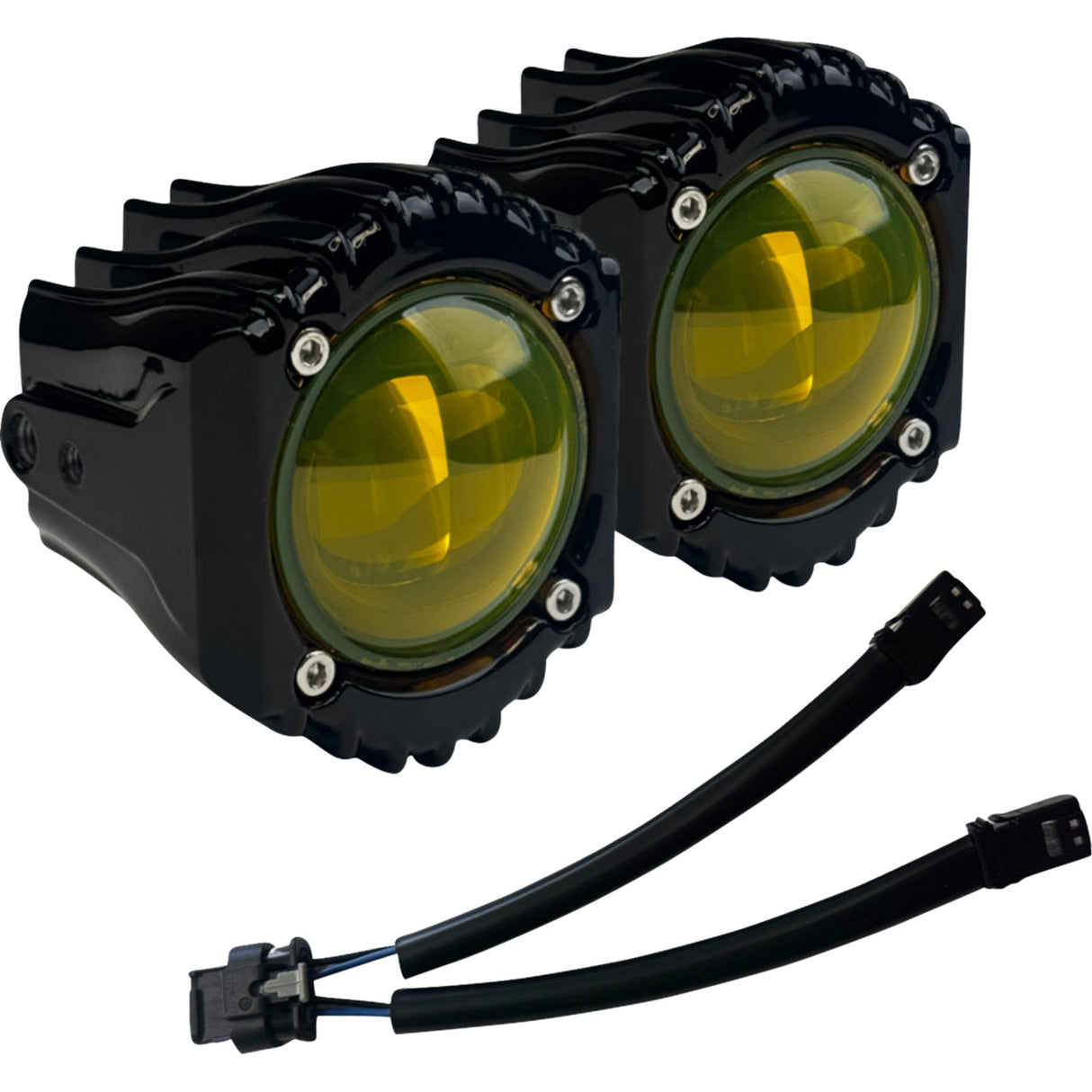 CUSTOM DYNAMICS 2001-3096 SD-FOG-5Y Shark Demon® High Performance LED Fog Lights Fog Light - Selective Yellow - Harley-Davidson®