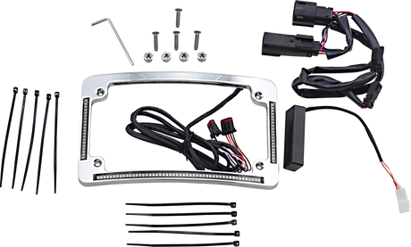 Plug & Play Run/Brake/Turn LED Radius License Plate Frame