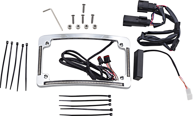 Plug & Play Run/Brake/Turn LED Radius License Plate Frame