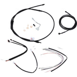 BURLY BRAND 0610-2082 B30-1178 Complete Black Vinyl Handlebar Cable/Line Kit for Ape Hanger Handlebars - 18" - ABS