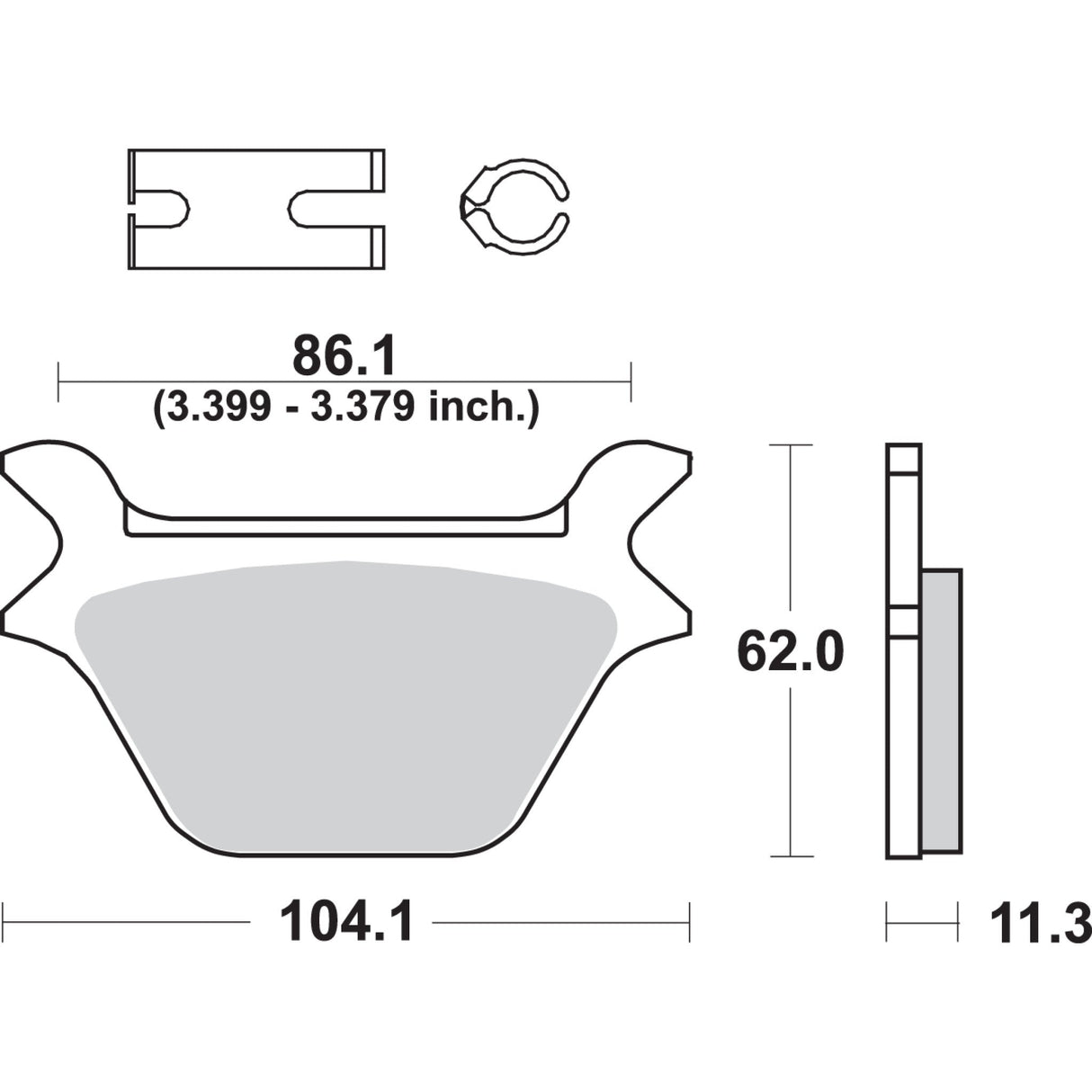 SBS Ceramic Harley Buell Brake Pads - 669H.HF For Harley 1987-1999