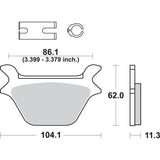 SBS Ceramic Harley Buell Brake Pads - 669H.HF For Harley 1987-1999
