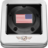 FIGURATI DESIGNS 0940-2083 FD21R-TC-5H-BLK Timing Cover 5 hole - american flag - reversed - black