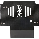 THRASHIN SUPPLY CO. 0506-2530 TSC-3034-2 Carbon Fiber Skid Plate Skid Plate - Carbon Fiber/Gloss - With Red Brackets - FLHX/FLTRX