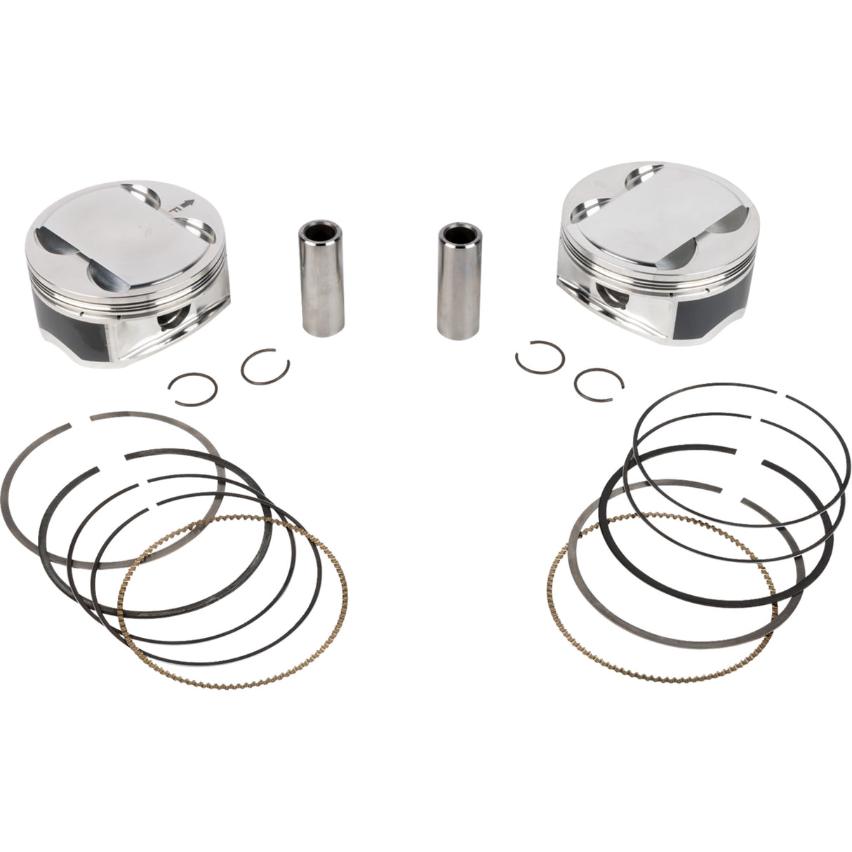 JE Pistons Piston Kit 4.250" Bore 4.375" Stroke 12.0:1 CR 107" M8 - 398757 For Harley Motorcycles 2017-2024