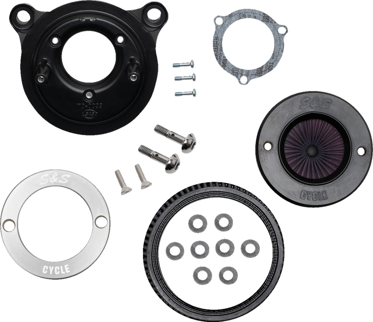 Air Stinger Stealth Air Cleaner Kit - Black Chrome Ring - 1010-2960
