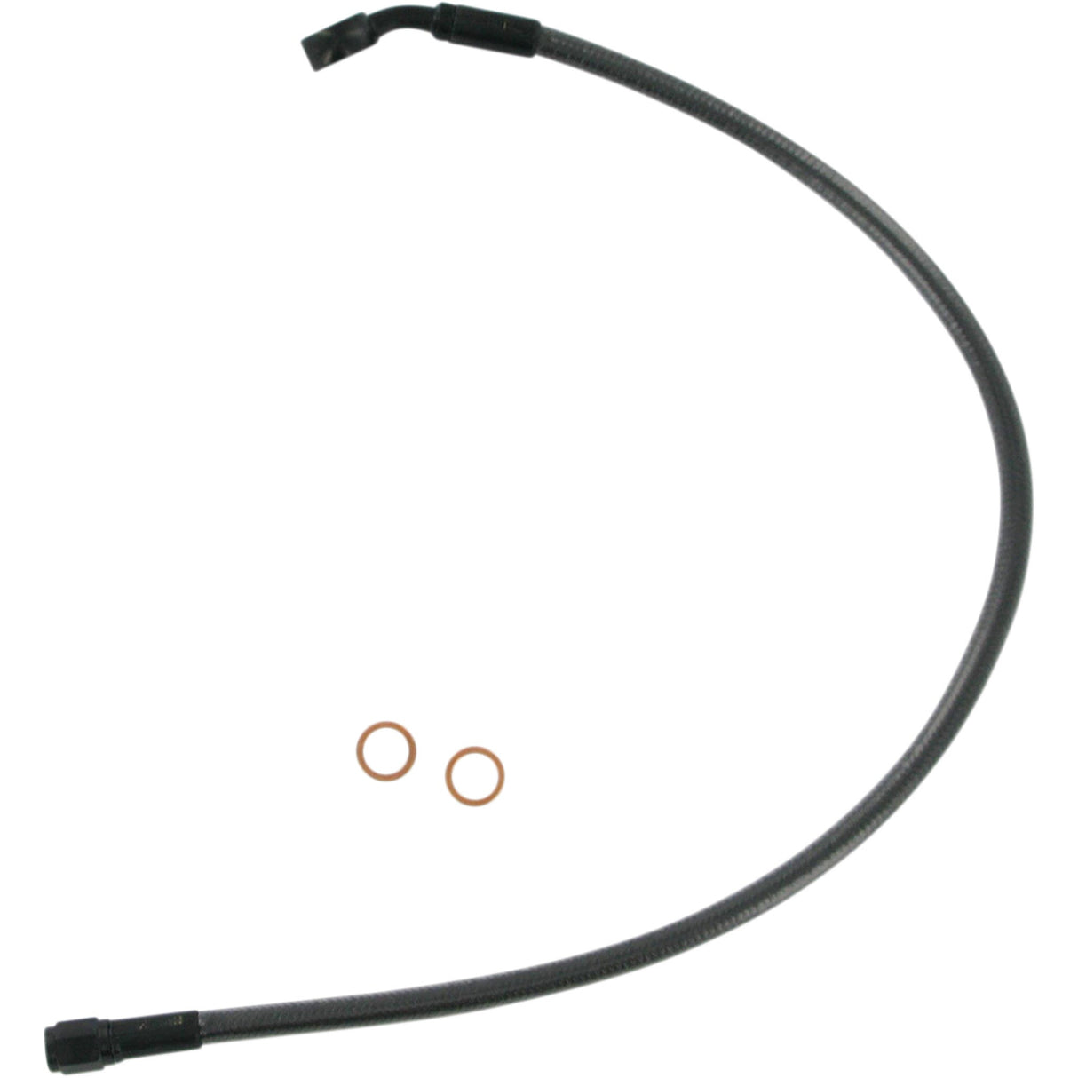 Magnum Shielding Designer Series Braided Non-ABS Front Brake Line Kit 10mm-35° 19" Black Pearl - 47119 For Harley Touring 1999-2013