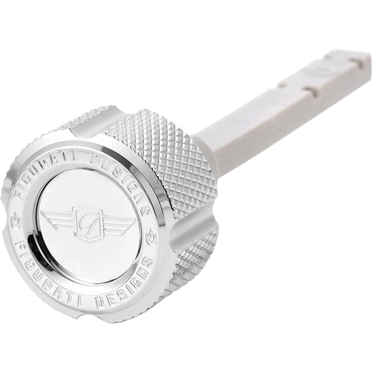 Figurati Designs Magnetic Dipstick Magnetic Knurled Silver M8 - FD01-MAGTD-KN-SS For Harley Motorcycles 2017-2026