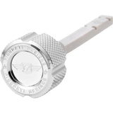 Figurati Designs Magnetic Dipstick Magnetic Knurled Silver M8 - FD01-MAGTD-KN-SS For Harley Motorcycles 2017-2026