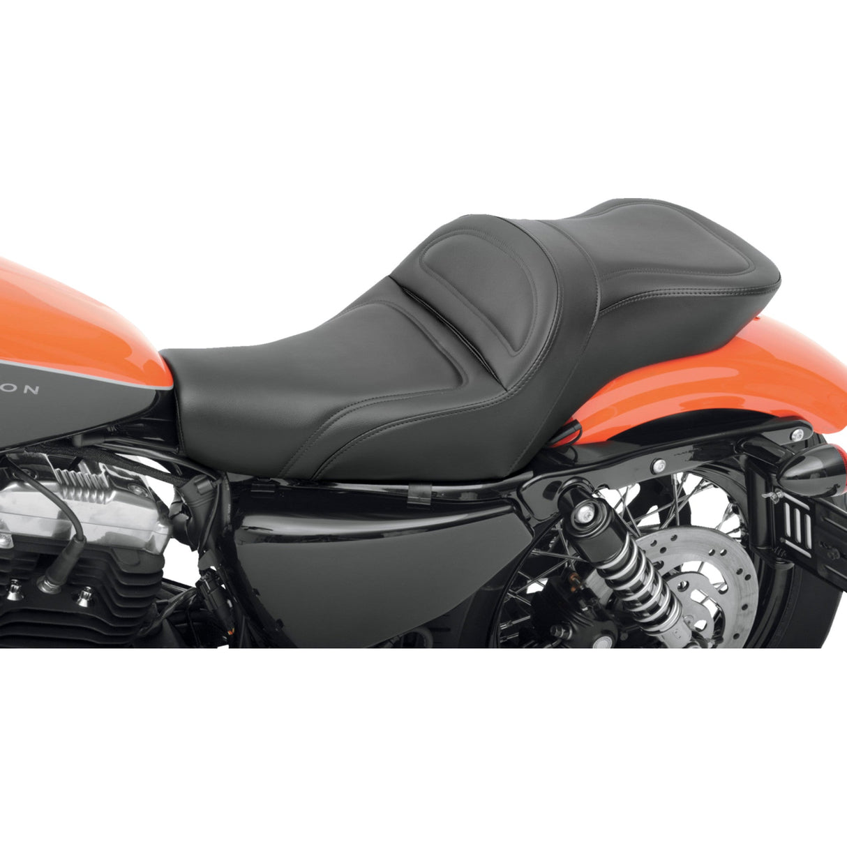 Saddlemen Explorer™ Seat Explorer™ Without Backrest Stitched Black - 807-11-029 For Harley Sportster 2004-2022 (3.3G Tank)