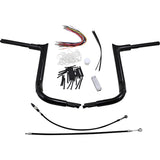FAT Baggers INC. 1-1/2" EZ Install Pointed Top Handlebar Kit 14" Black - 809114-B For Harley Touring 2008-2013