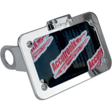 Accutronix Side Mount License Plate With LED Tag Light Chrome - LPF114HV-C For Harley Sportster 2004-2019