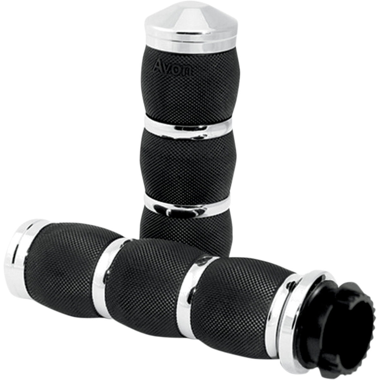 AVON GRIPS 0630-1232 SB-AIR-90-CH 3-Ring Air Cushioned Grips — Standard 3-Ring Air Cushioned Grips - 7/8" - Chrome