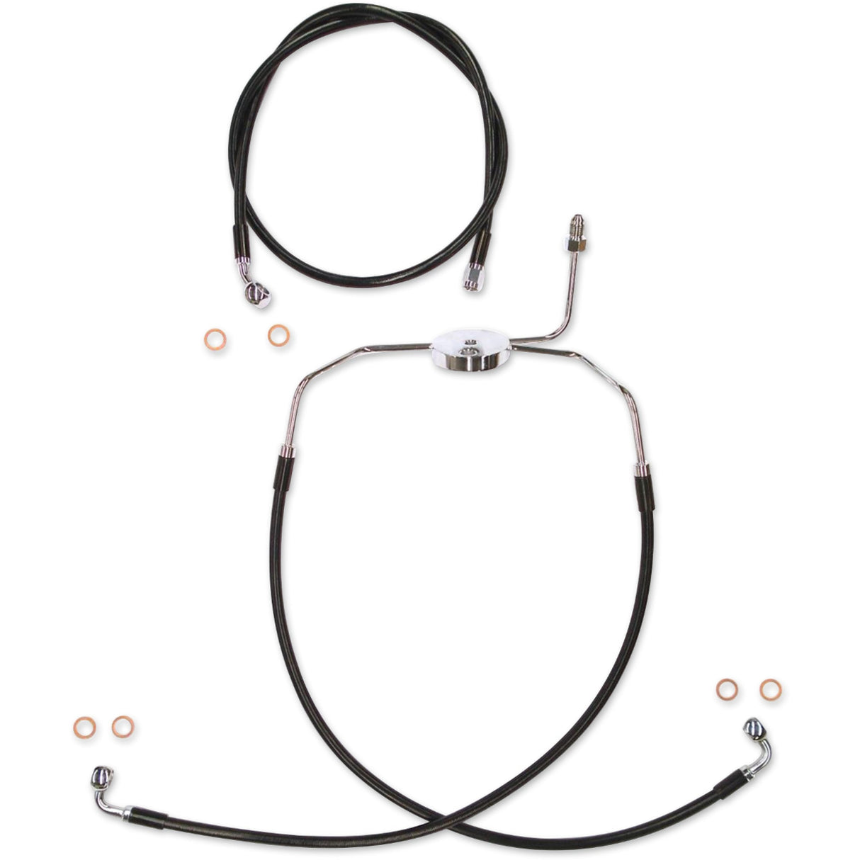 Magnum Shielding XR Stainless Extreme Response Front Brakeline Kit Brake Line Black For Harley Touring 1995-2007