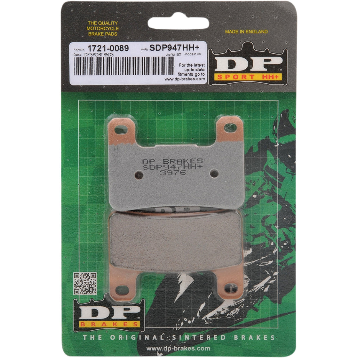 DP BRAKES 1721-0089 SDP947HH SDP Sport HH+ Sintered Brake Pads Sintered Brake Pads - Kawasaki/Suzuki