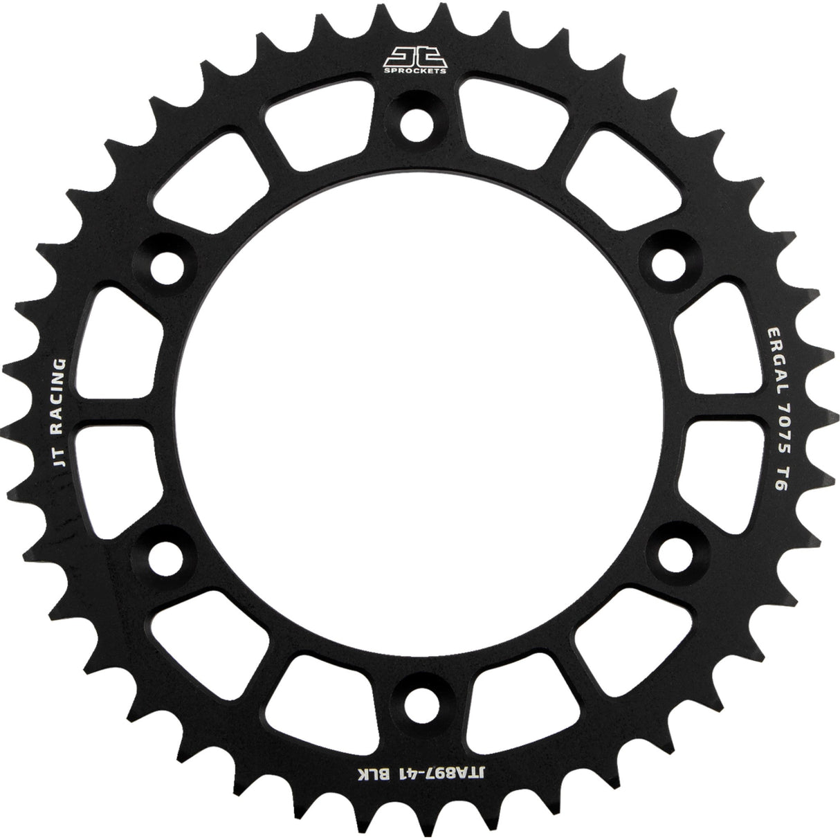 JT Sprockets RaceLite Aluminum Rear Sprocket Black 41 Tooth - JTA897.41BLK For Husaberg Dirt Bikes 1996-2008 | Husqvarna FE 350 2014