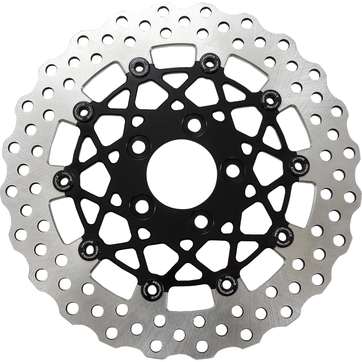 Performance Machine Brake Rotor - 0133-1539S-B For Harley Motorcycles 1988-2017
