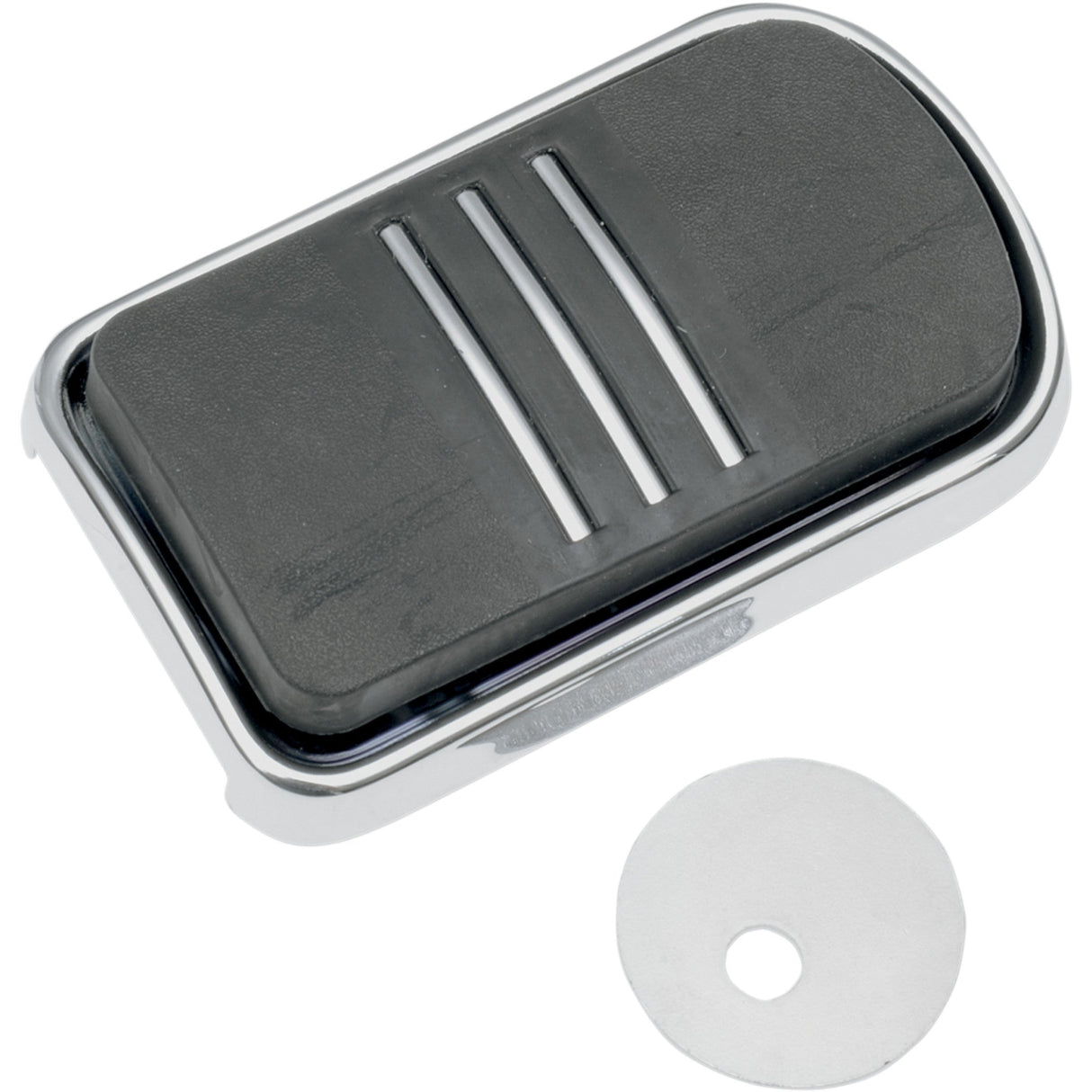 Drag Specialties Sweeper Brake Pedal Pad Black Chrome For Harley Motorcycles 1980-2026