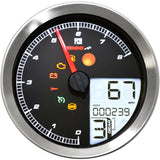 KOSO NORTH AMERICA 2211-0169 BA051201 HD-04 Speedometer/Tachometer Multi-Function Speedometer/Tachometer - HD-04 - Chrome