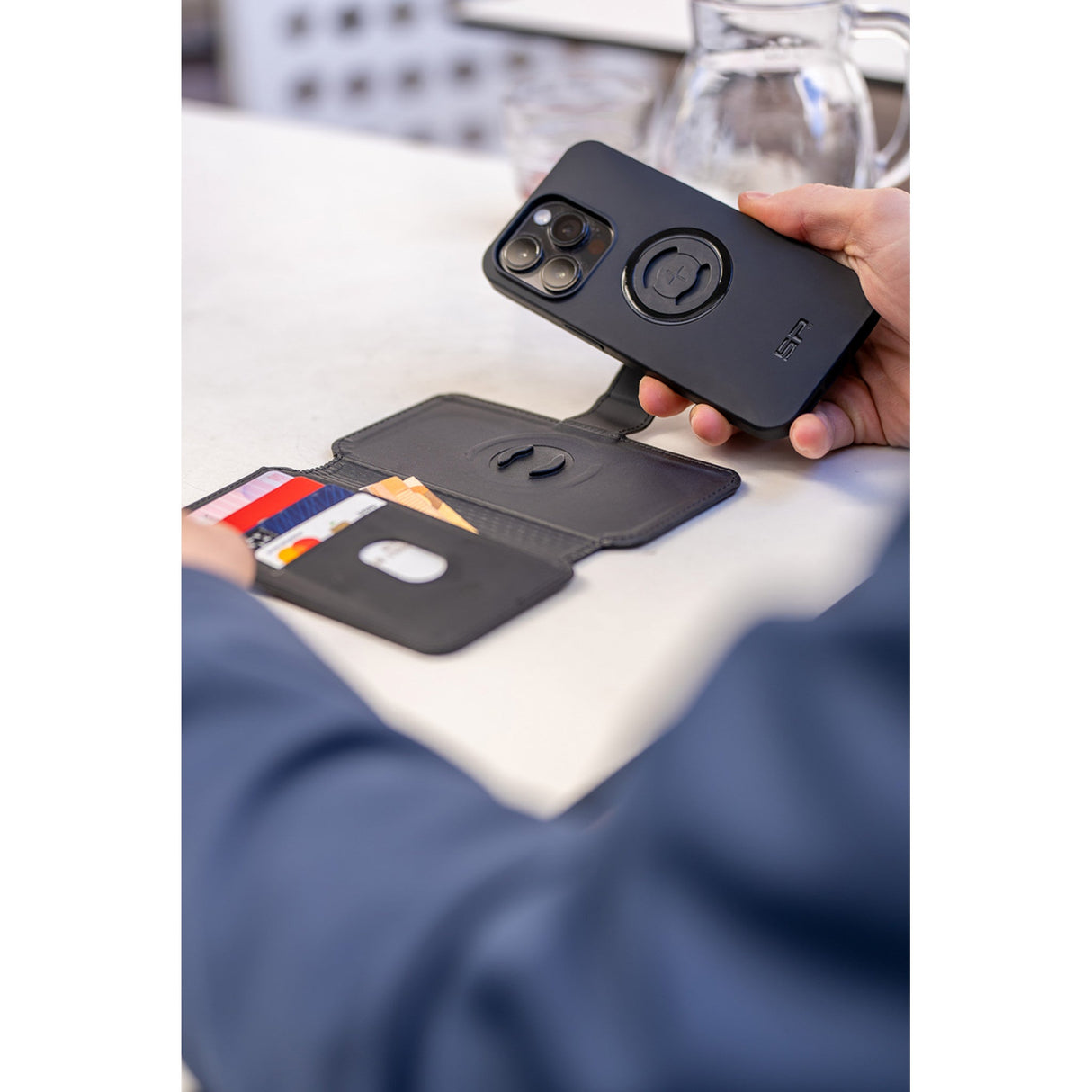 SP CONNECT 0636-0457 52843 SPC+ Magnetic Flip Cover Case - SPC+ - Magnetic Flip Cover - XL - Black