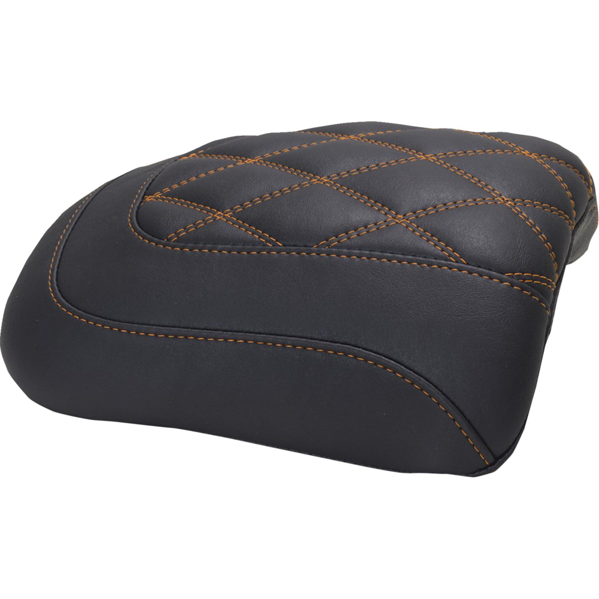Mustang Padded Passenger Seat Cowl Double Diamond Mandarin Orange Stitch - 88611MO For Harley Touring 2023-2026